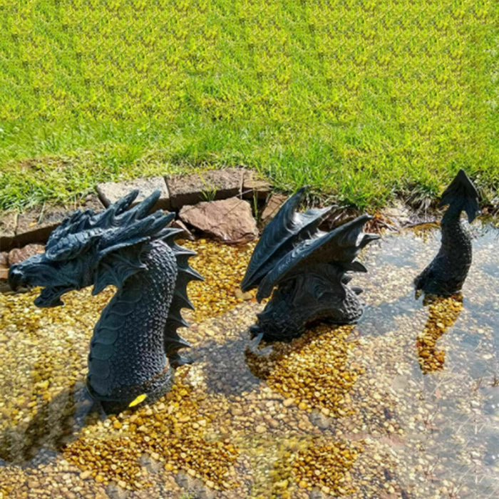 Dragon Garden Statue Decor Gothic Resin Ornament for Outdoor Decor
