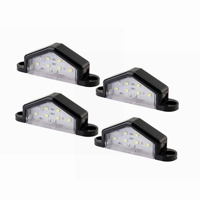 4X 6 LED License Number Plate Light Truck Caravan Trailer Lamp Rear/Front 10-30V