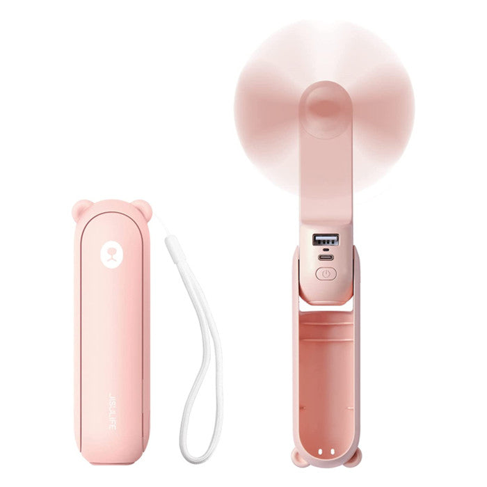 Handheld Mini Fan Portable USB Pocket Fan with Power Bank, Flashlight