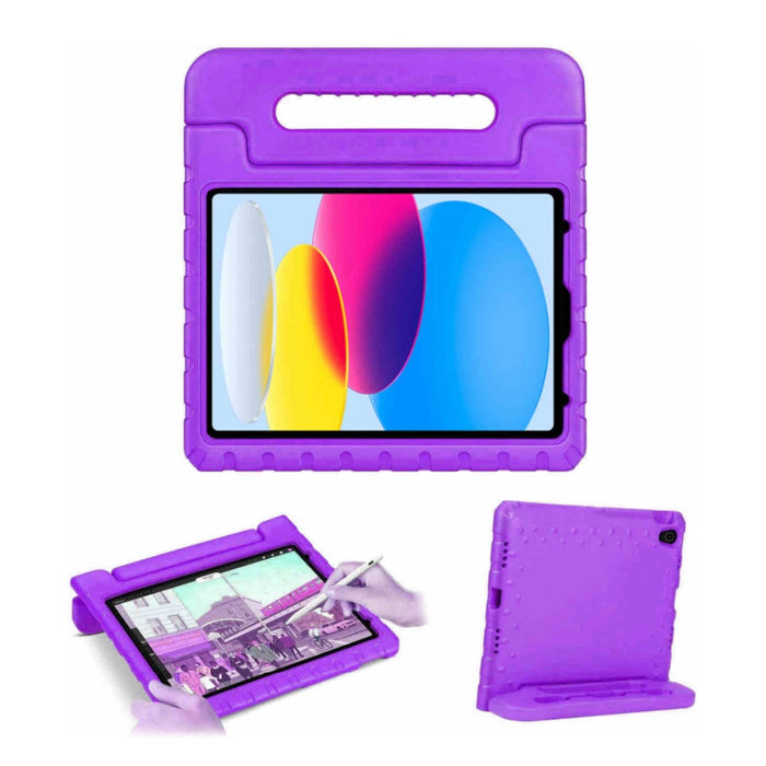 Kids Shockproof EVA Case for iPad 11 (A16, 2025) & iPad 10th Gen 10.9" – Purple