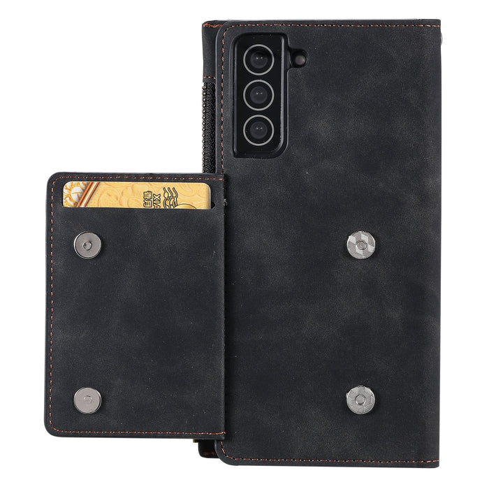 Samsung Galaxy S21 PU Leather Wallet Case with Card Slots