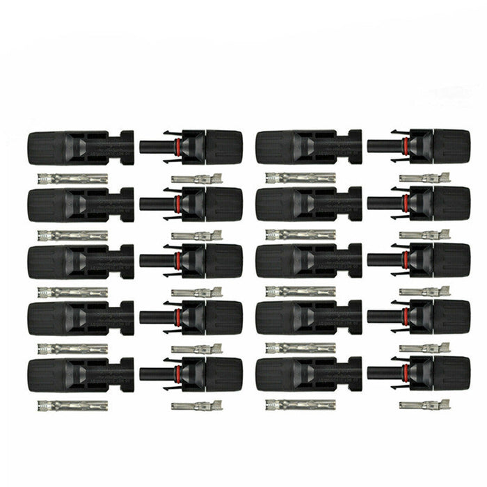 10 Pairs MC4 Connectors Solar Panel 30A Line Plug Socket Male Female PV IP67