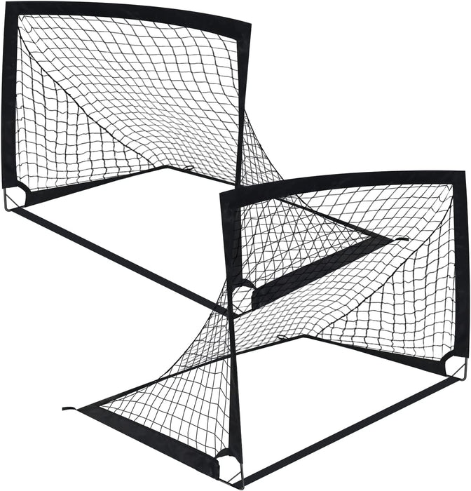 2PCS Portable Kid Soccer Football Goals Pop Up Soccer Goals