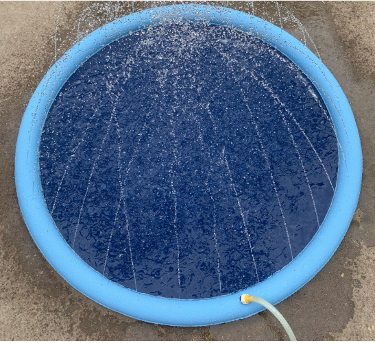 Sprinkler Inflatable Outdoor Pet Kids Splash Pad 150cm