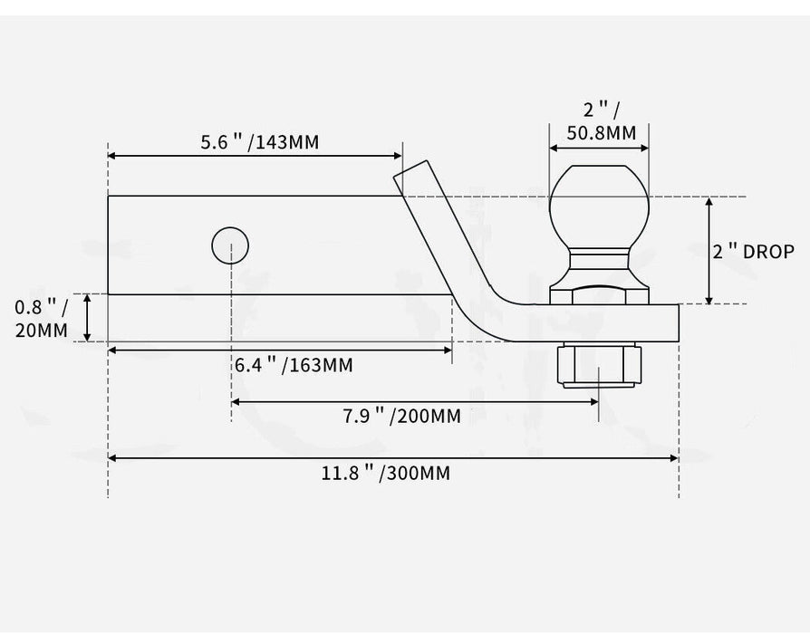 Trailer Hitch Mount with 2-Inch Ball