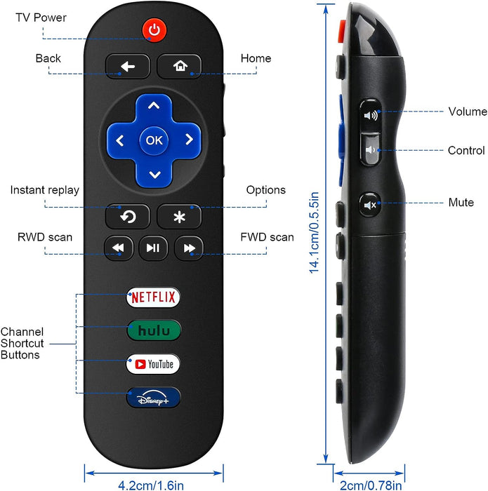 Remote Control for Roku TV NETFLIX