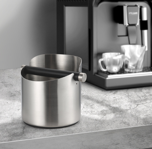 Coffee Knock Box Espresso Grinds Waste Container Tamper Bin Stainless Steel