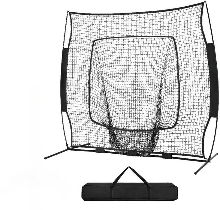 213x213cm Baseball Backstop Softball Practice Net with Carry Bag