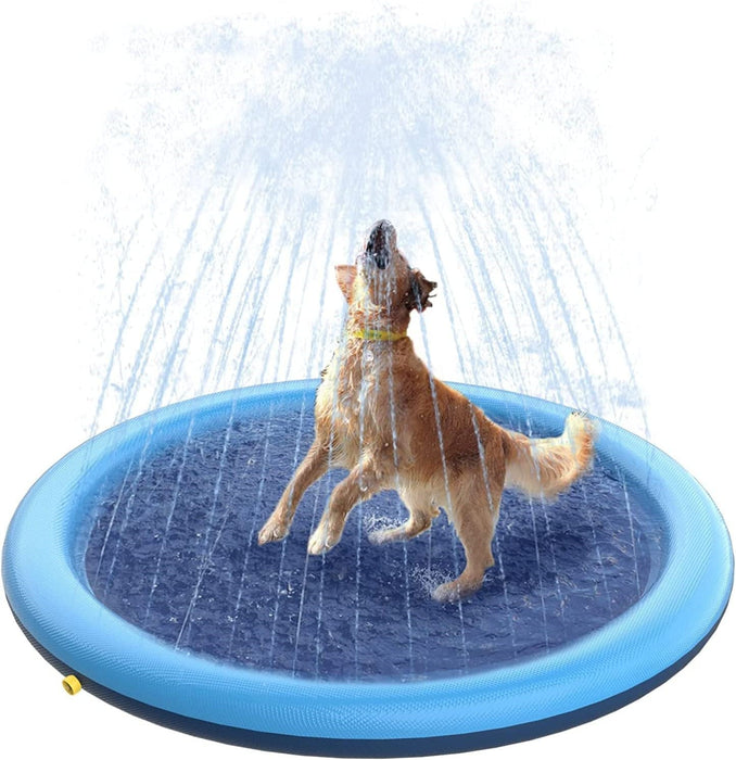 Pet Dog Kids Sprinkler Splash Pad Mat 100cm