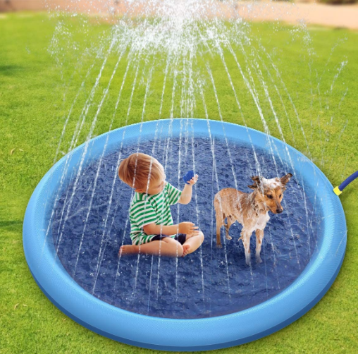 Pet Dog Kids Sprinkler Splash Pad Mat 100cm