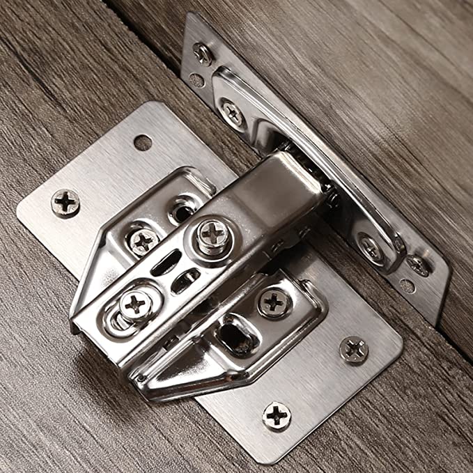 8PCS Cabinet Door Hinge Repair Plate with Screws