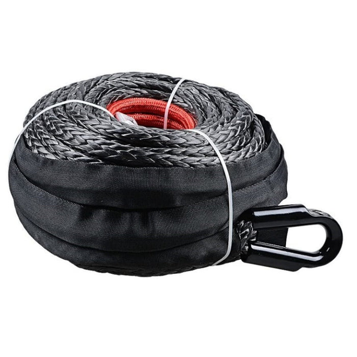 Winch Rope 29M Dyneema Synthetic Car Tow Recovery Cable 4WD BLK