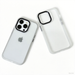 Two phone cases, one with an Apple logo, on a white background