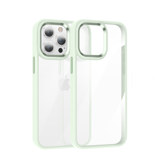 Phone case with green border on a white background