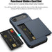 Phone case with a card slot and cards displayed on a white background