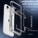 Phone case with soft and hard components on a dark background