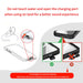 Instructions on using a phone with a charging port, emphasizing not to touch water and open the charging port.