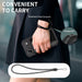Person holding a phone case with a lanyard, emphasizing convenience.