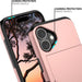 Phone case with screen protection and camera protection features labeled