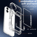 Phone case with soft and hard material combination on a dark background
