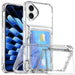 Clear phone case with card holder for a smartphone