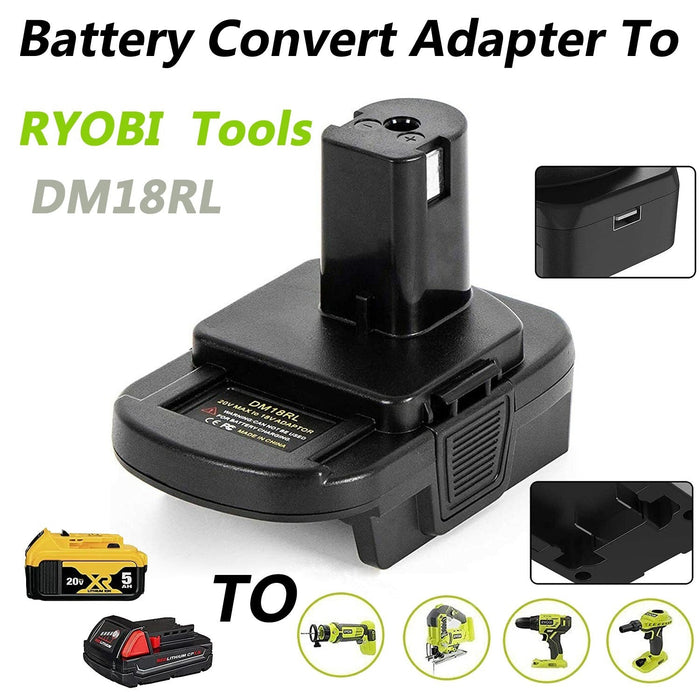 DEWALT Milwaukee to RYOBI Battery Adapter Converter