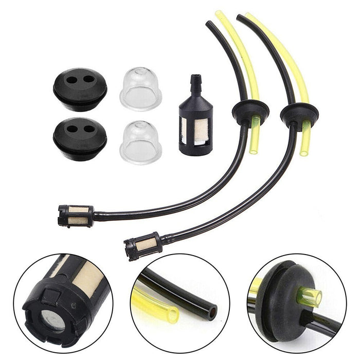 2 Set Whipper Snipper Line Trimmer Cutter Fuel Line Filter Hose Pipe Tank Kit