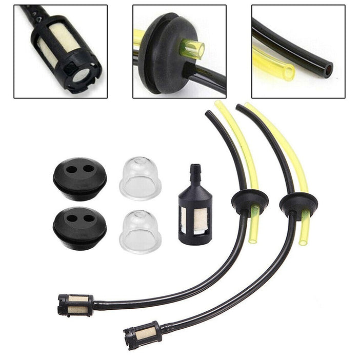 2 Set Whipper Snipper Line Trimmer Cutter Fuel Line Filter Hose Pipe Tank Kit