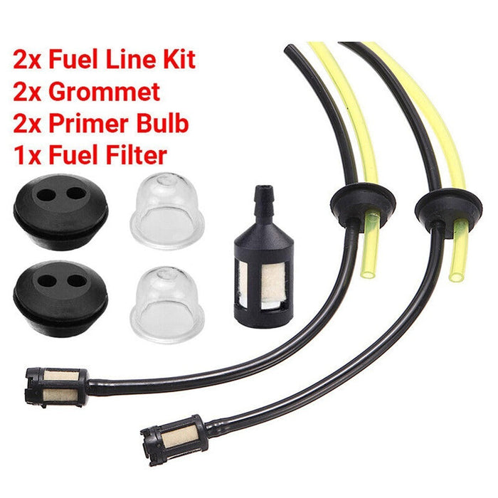 2 Set Whipper Snipper Line Trimmer Cutter Fuel Line Filter Hose Pipe Tank Kit