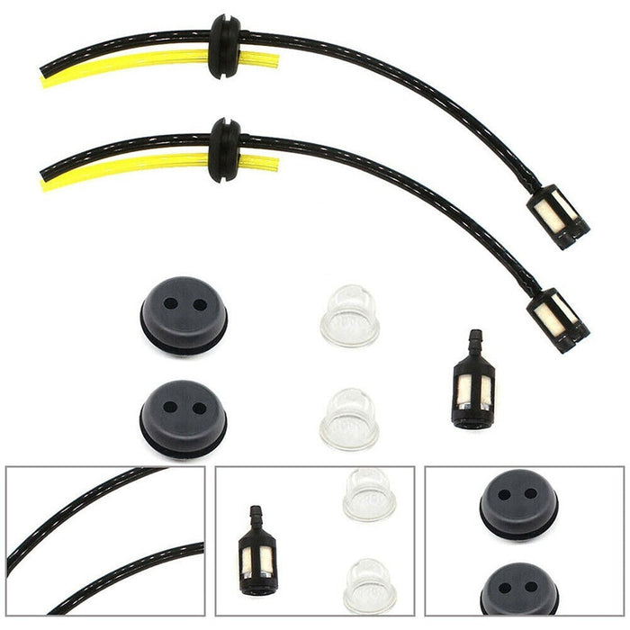 2 Set Whipper Snipper Line Trimmer Cutter Fuel Line Filter Hose Pipe Tank Kit