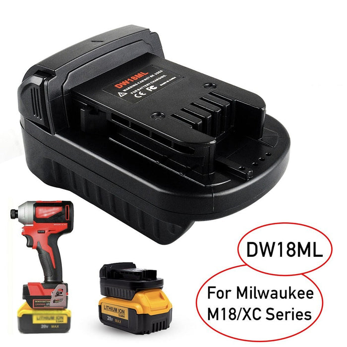 for Dewalt 18V/20V Max Battery Adapter Convert to for Milwaukee M18 18V Tool Use