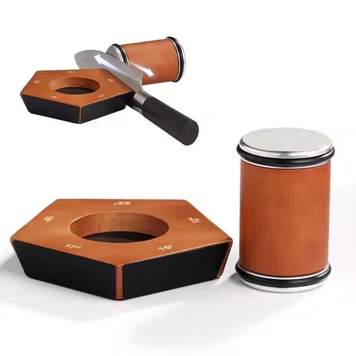 Rolling Knife Sharpener Kit with 5 Angle Magnetic Holder & Diamond Sharpening Discs