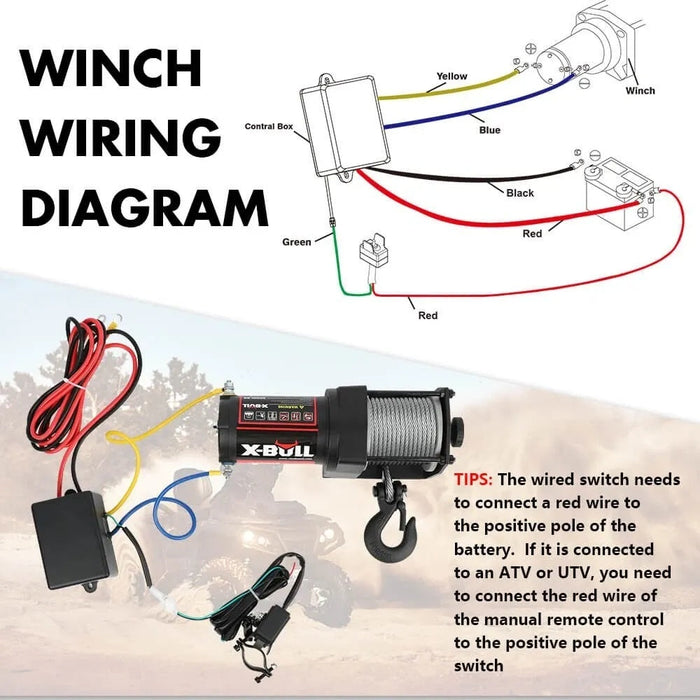 X-BULL Electric Winch 3000LBs
