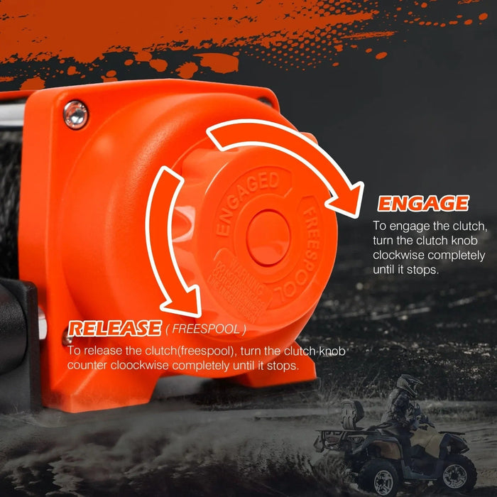 X-BULL Electric Winch 4500LBS/2041kg 12V Synthetic Rope Wireless Remotes ATV UTV Electric Winch