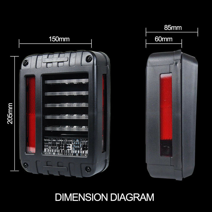 Pair LED Tail Lights Brake Rear Signal Reverse OEM For Jeep Wrangler JK 07-17