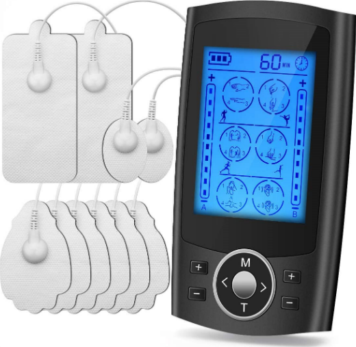 TENS Massager Machine with 24 Massage Modes & 10 Pads