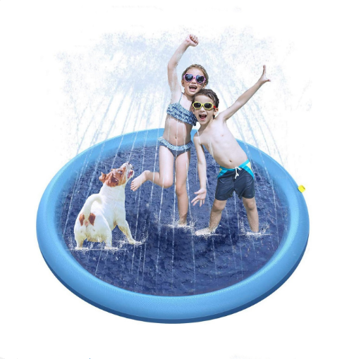 Pet Dog Sprinkler Splash Pad Mat Kids Water Play Spray Pool Toy 170cm