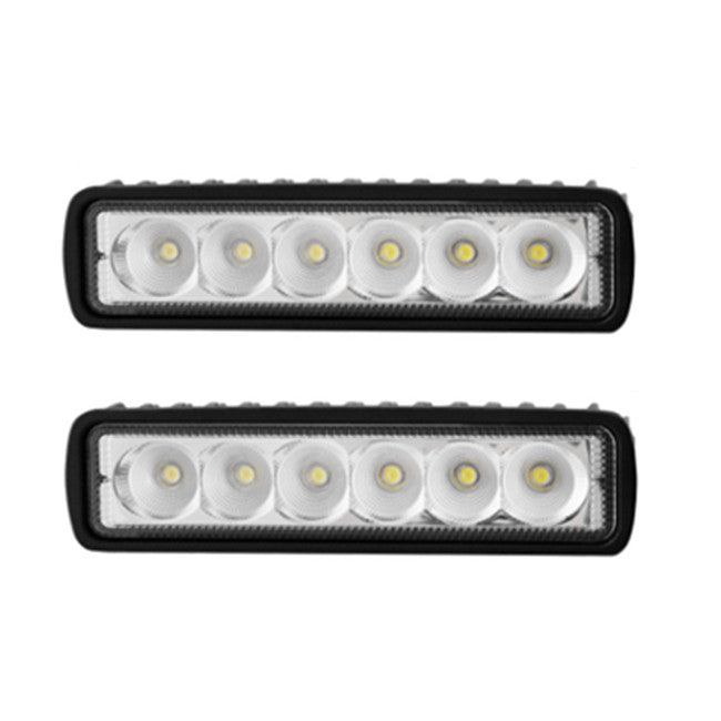 2x 6inch 30W LED Work Driving Light Bar Flood beam Lamp