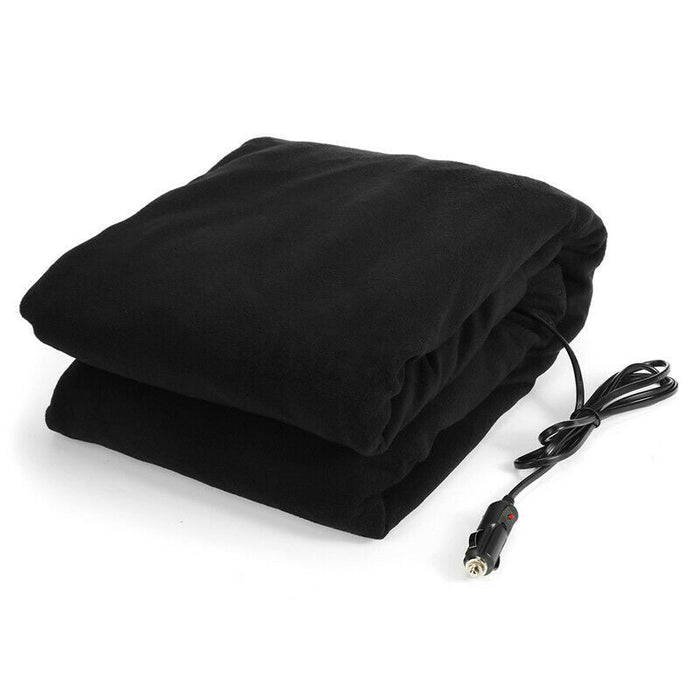 Car Blanket Auto Heated 12 Volt Dc Travel Rug Soft Caravan Fleece Electric Throw