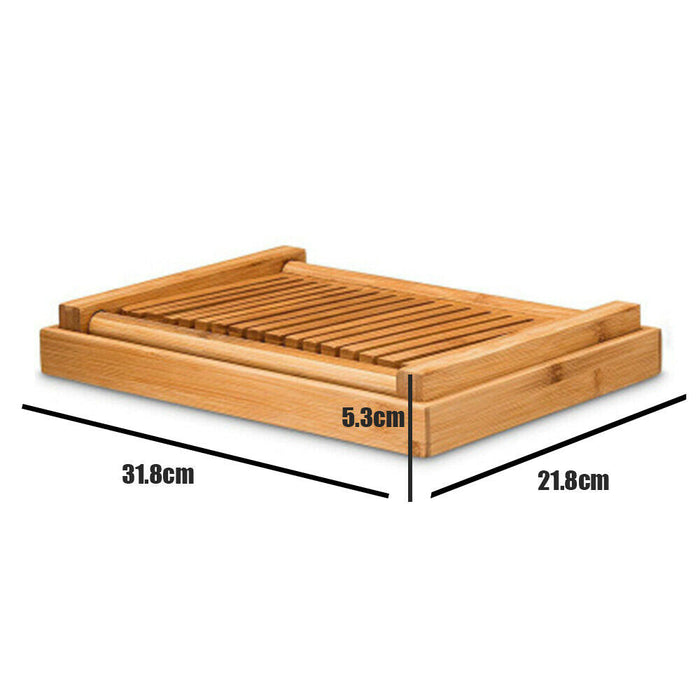 Bamboo Bread Slicer Loaf Cutting Board