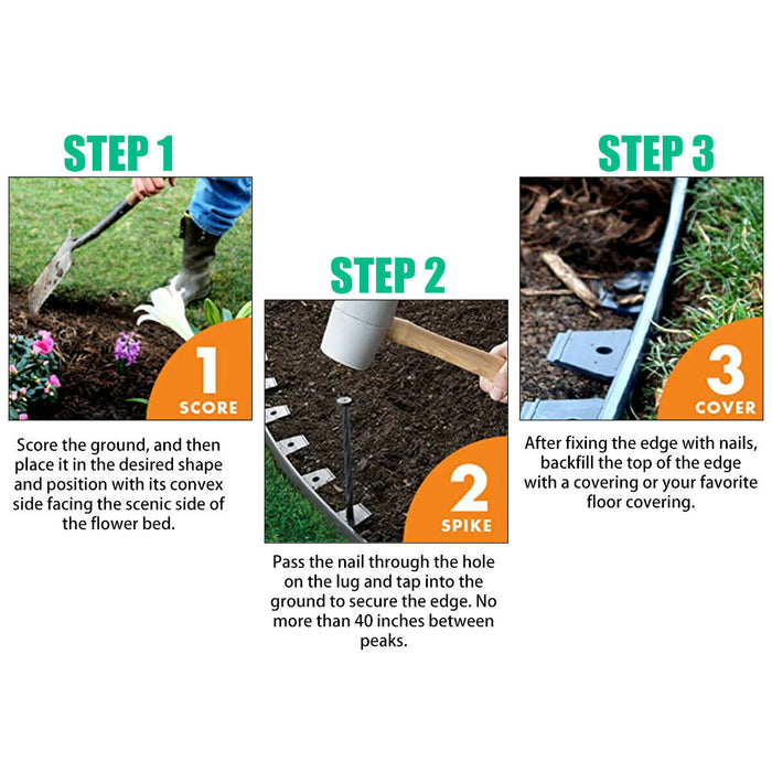 10M Lawn Edging Border Garden Fence Landscape