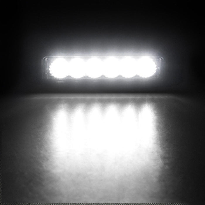 2x 6inch 30W LED Work Driving Light Bar Flood beam Lamp