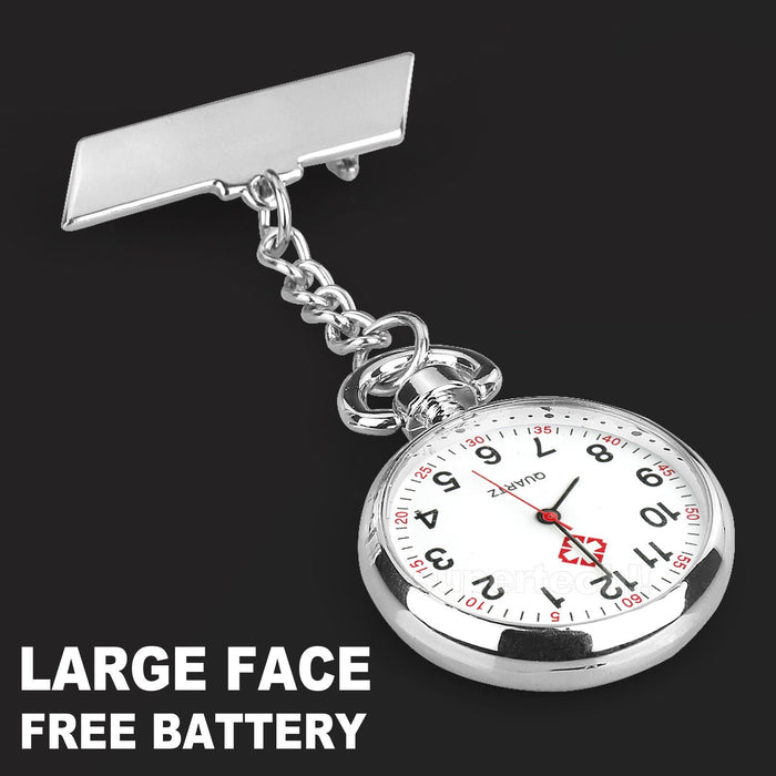Silver Nurse Nursing Pendant Pocket Fob Brooch Watch