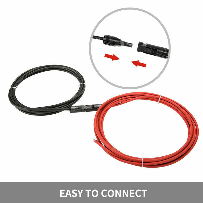 2 x 5M Solar Extension Cable 4mm² with MC4 Connectors IP67 Waterproof