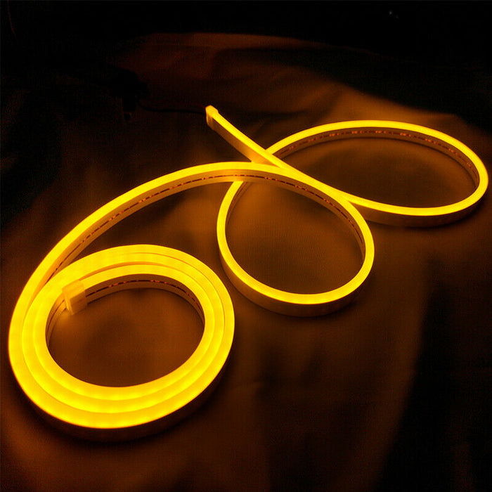5M Yellow 12V Flex LED Strip Neon Rope Light Silicone