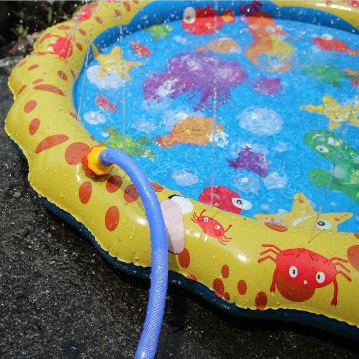Outdoor Water Play Mat Sprinkler Kids Toy Activity Toddlers Baby Pool Fun New