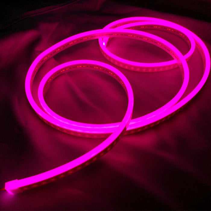 5M Pink DC 12V Flex LED Strip Neon Rope Light Silicone Sign Decor