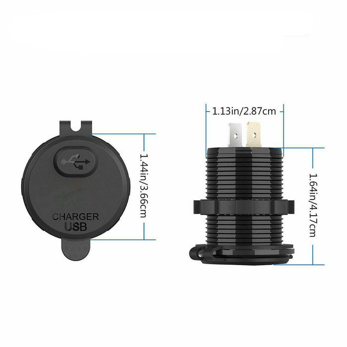 12V/24V QC 3.0 USB Fast Charger Socket Outlet On&amp;Off Switch For Car Motorcycle