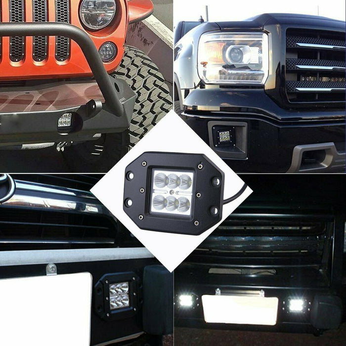 2 x 4inch LED Work Light Bar Flood 12V 24V 5" Lamp
