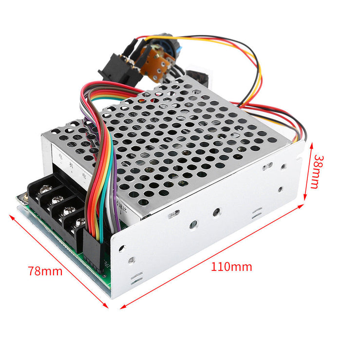DC10V-55V 12V 24V 48V 60A PWM Motor Speed Controller CW CCW Reversible Switch